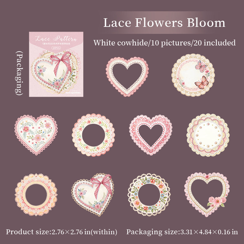 20pcs lace stickers sticker pack (S25091703)