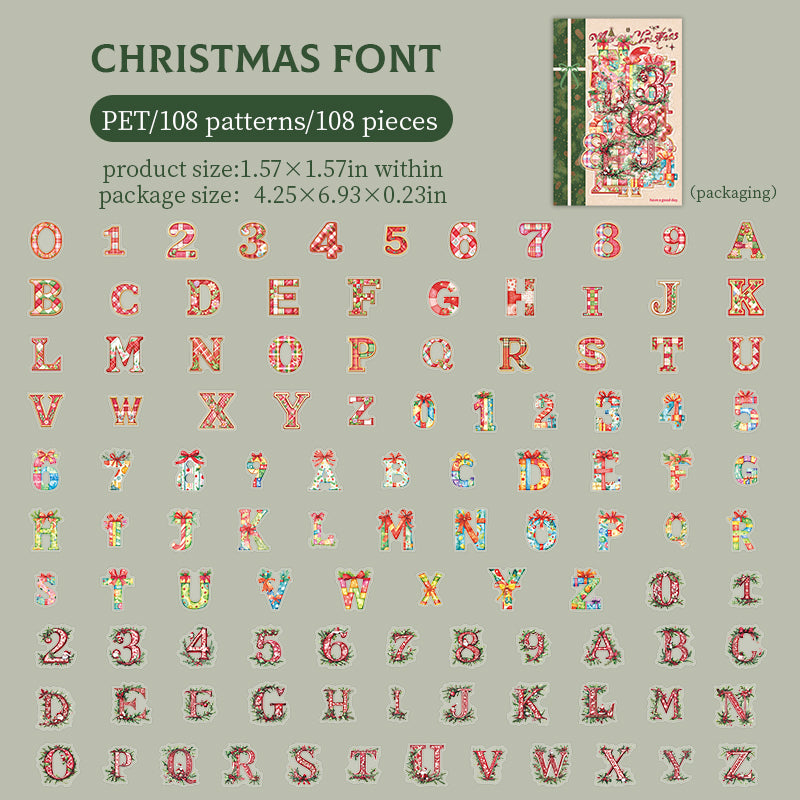 108pcs christmas sticker pack(S26082603)