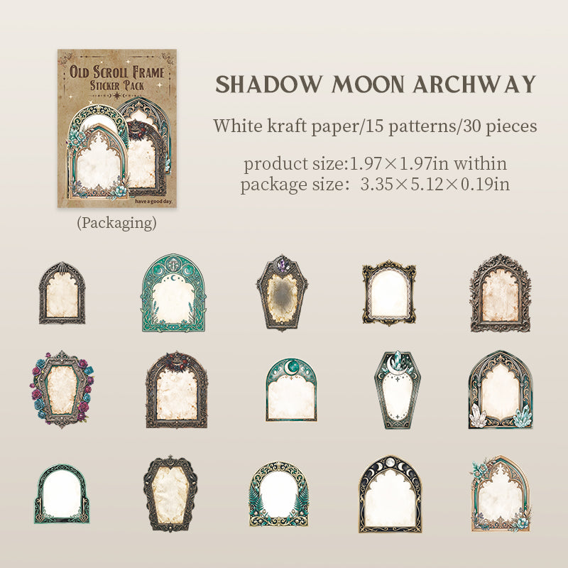 Vintage frame sticker pack 30pcs