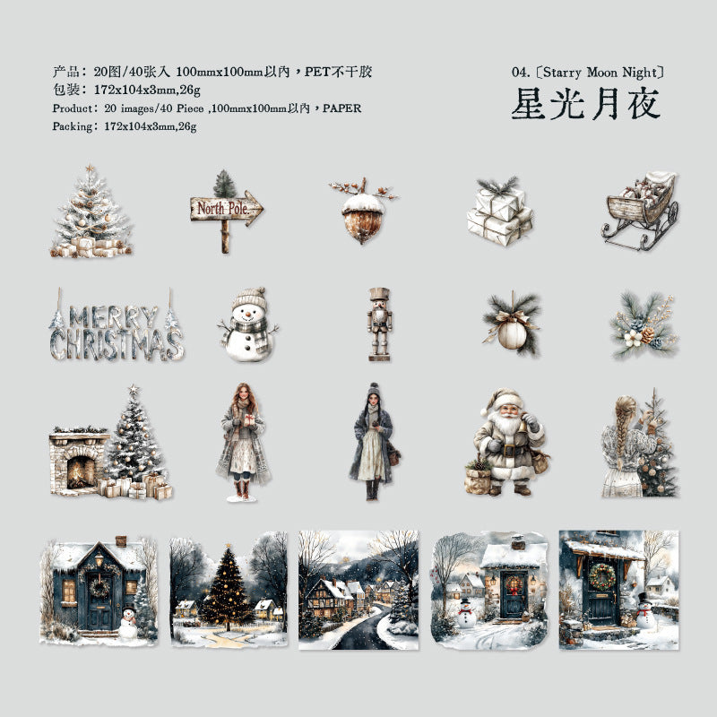 40pcs christmas PET-sticker pack (S25102803)