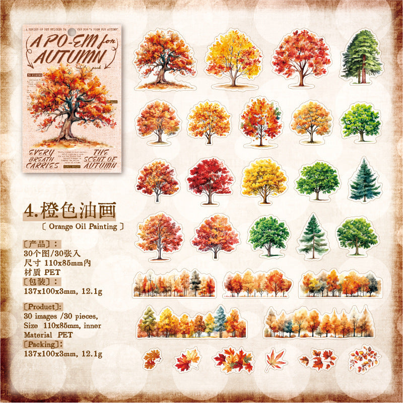 30pcs autumn sticker pack (S25111203)