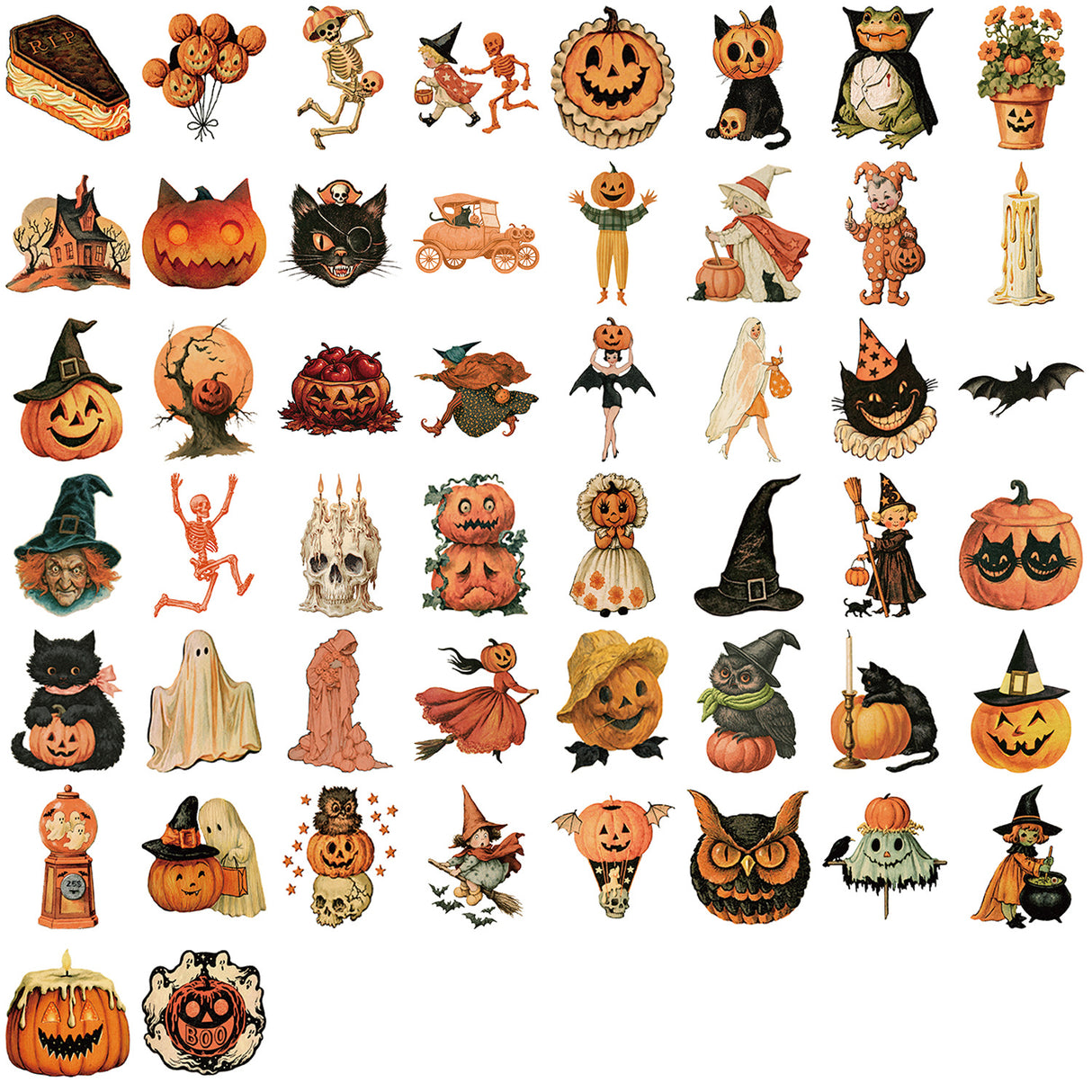 50pcs halloween sticker pack(S26090101)