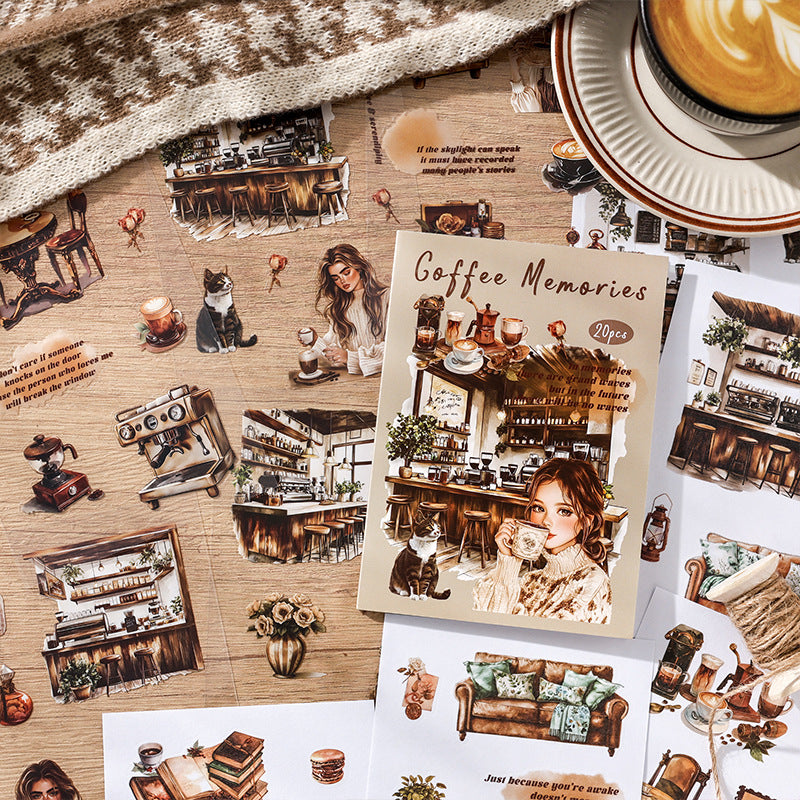 20sheets reading PET+washi sticker book (TZB25062301)