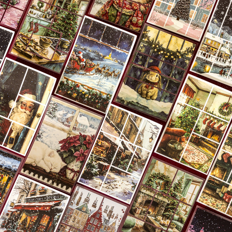 30pcs PET+WASHI Christmas sticker book (TZB25072101)