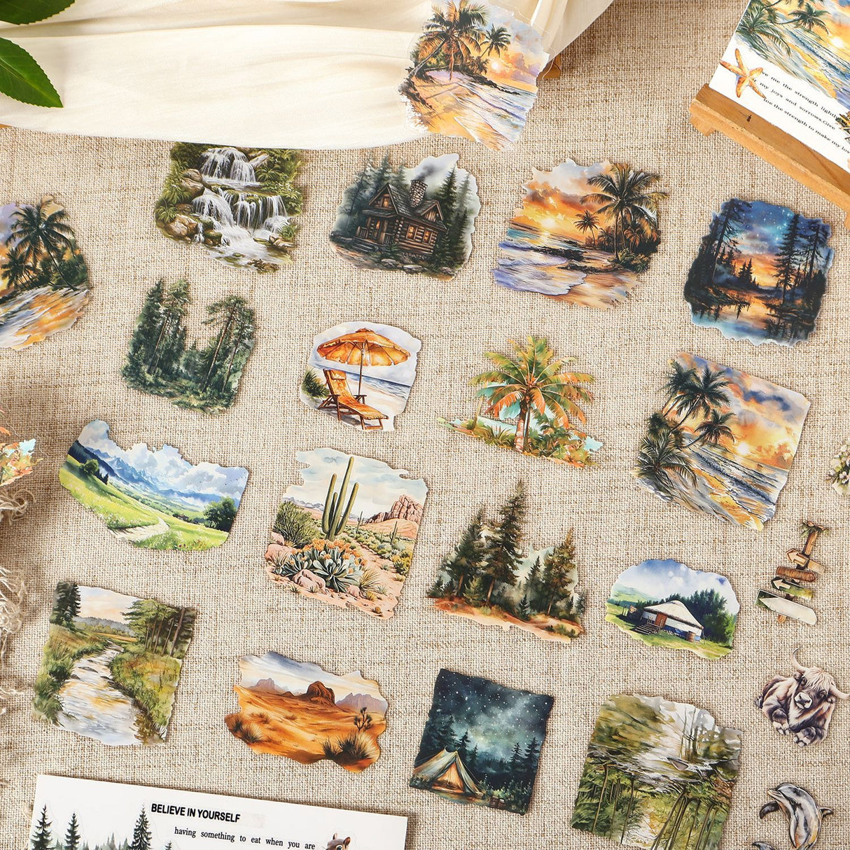 15pcs forest landscape sticker pack (S25072207)