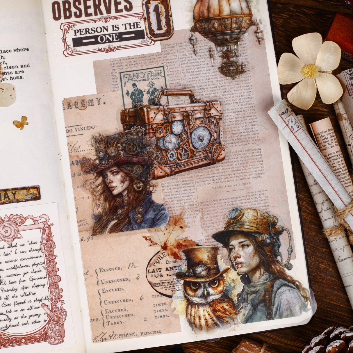 20pcs steampunk sticker pack (S25111805)