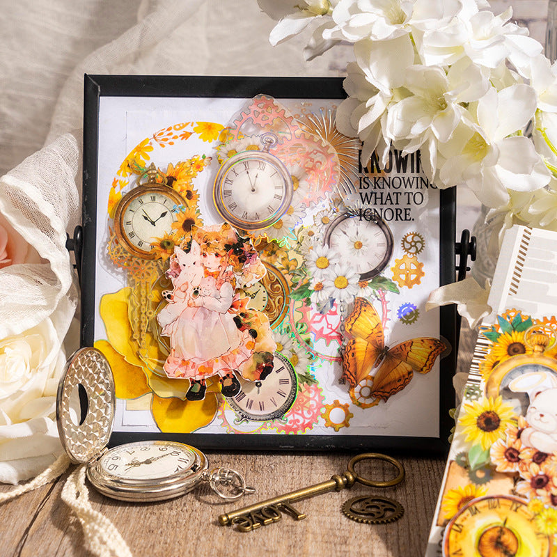 2 sheets pre-cut time gear sticker pack (S25071801)