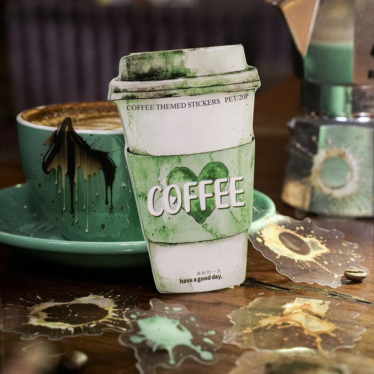 20pcs coffee sticker pack (S25071003)