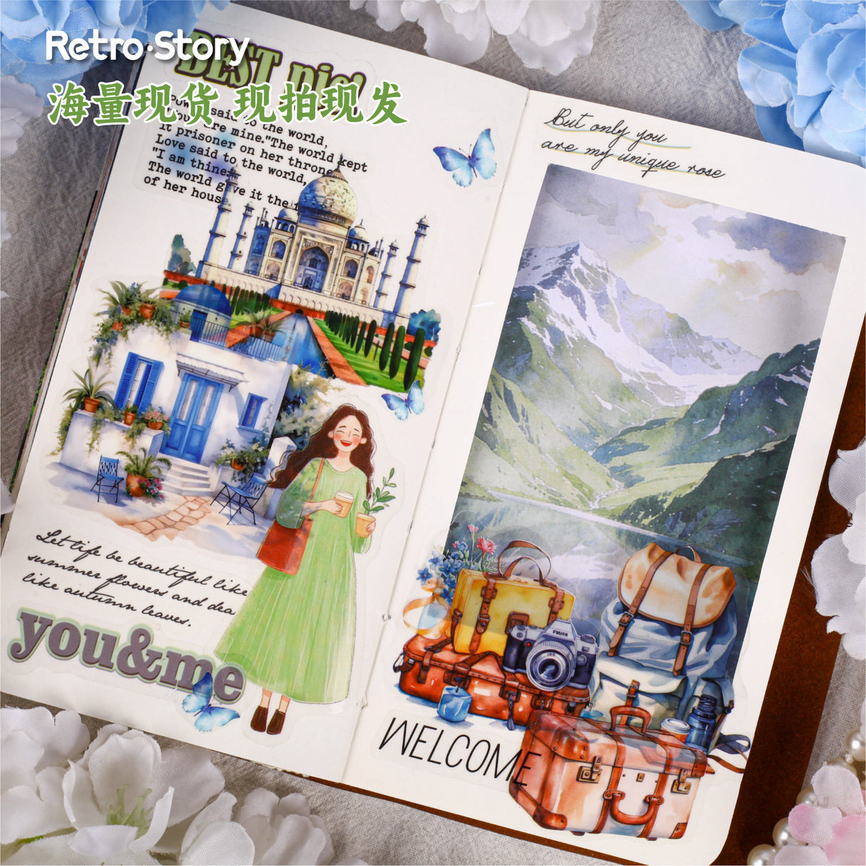46pcs landscape sticker+paper pack (S26032306)