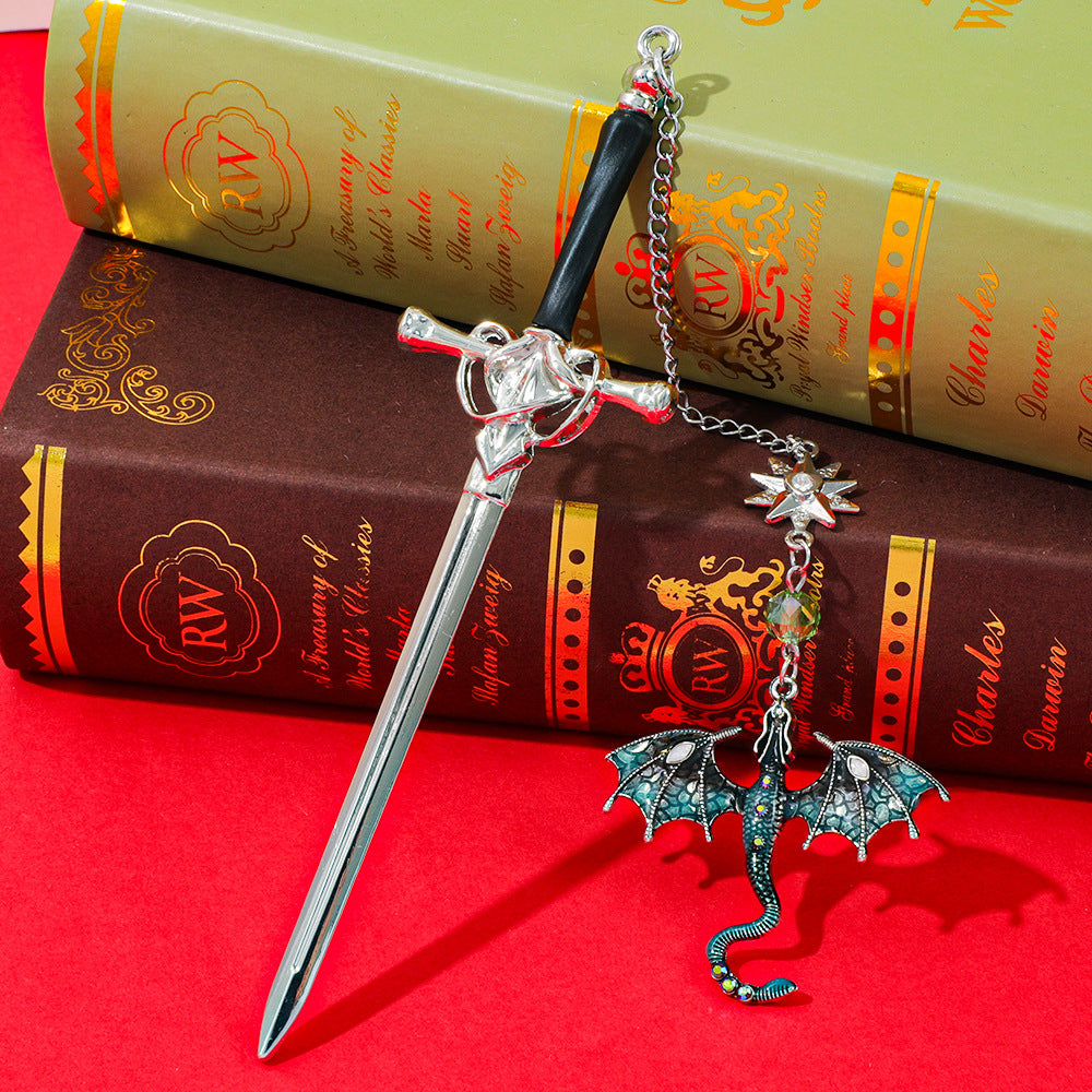 1pc metal sword dragon book mark(C26082407)