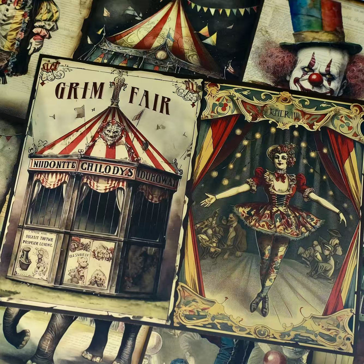 5pcs A4 size circus paper (P25100405)