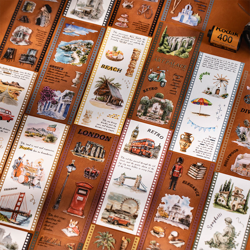 10sheets city pre-cut sticker book(TZB26040707)