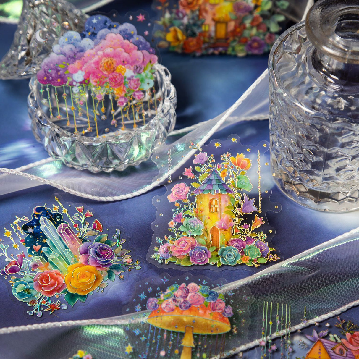 10pcs watercolor fantasy world sticker pack (S25071004)