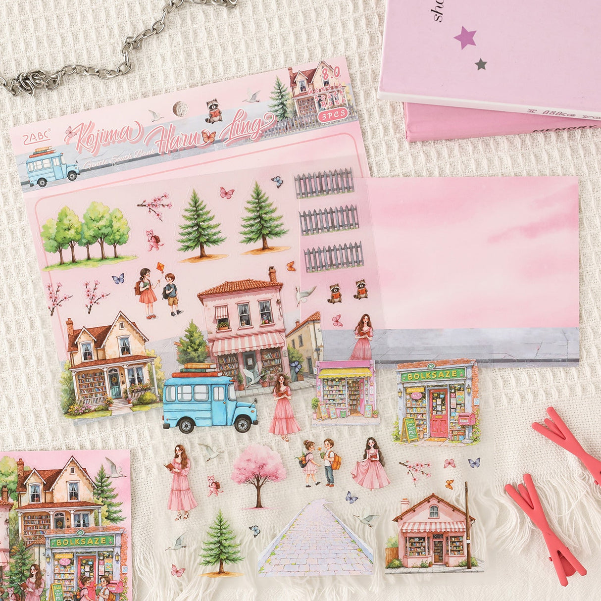 3pcs scenery sticker pack (S25112702)