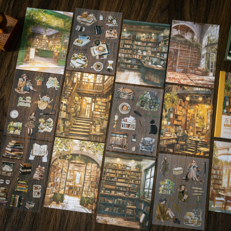 20pcs reading book PET+Washi sticker book (TZB25052802)