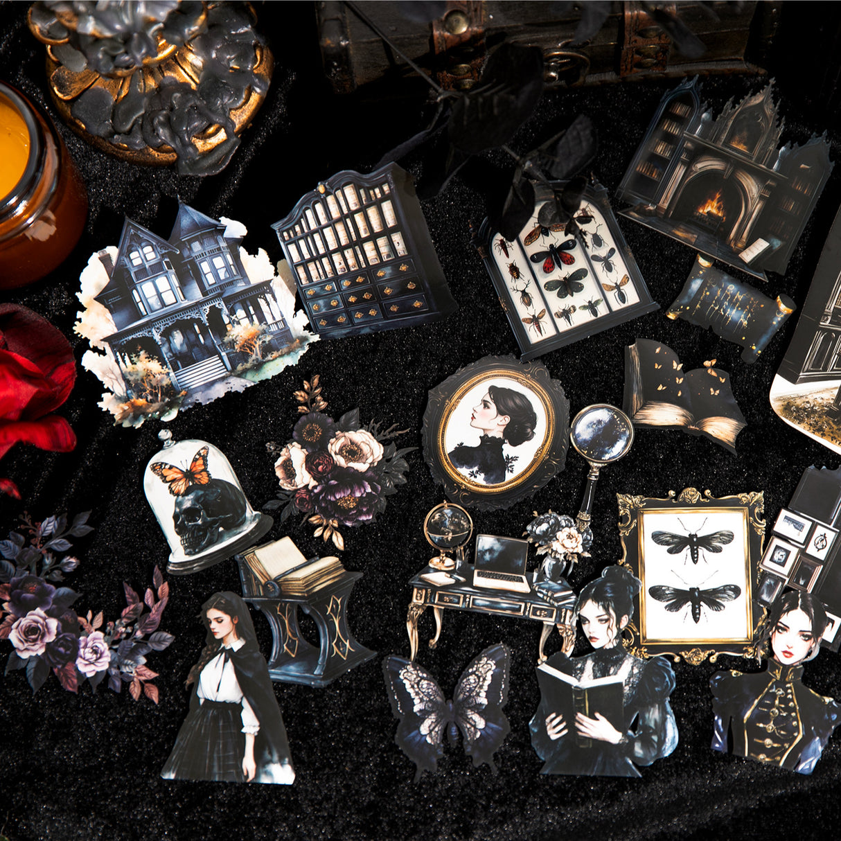 20pcs dark gothic sticker pack (S25061010)