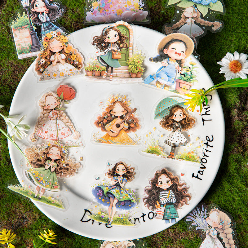 10pcs story in flower PET-sticker pack (S25071102)