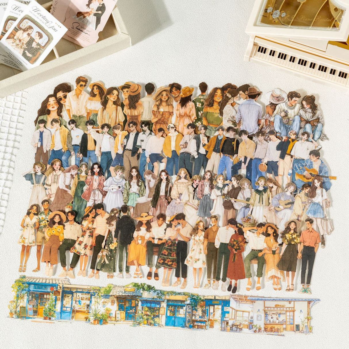 100pcs couple life sticker box (S25071506)