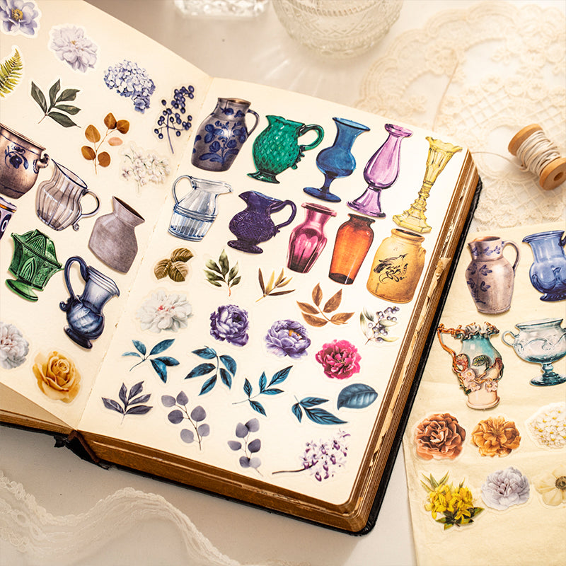 20pcs flower bottle sticker pack (S25111202)