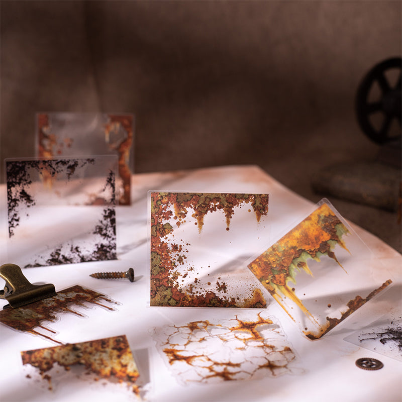 20pcs vintage rust PET-sticker pack (S25092512)