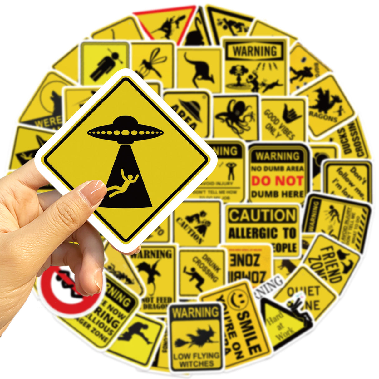 50pcs warning sticker pack (S26032702)