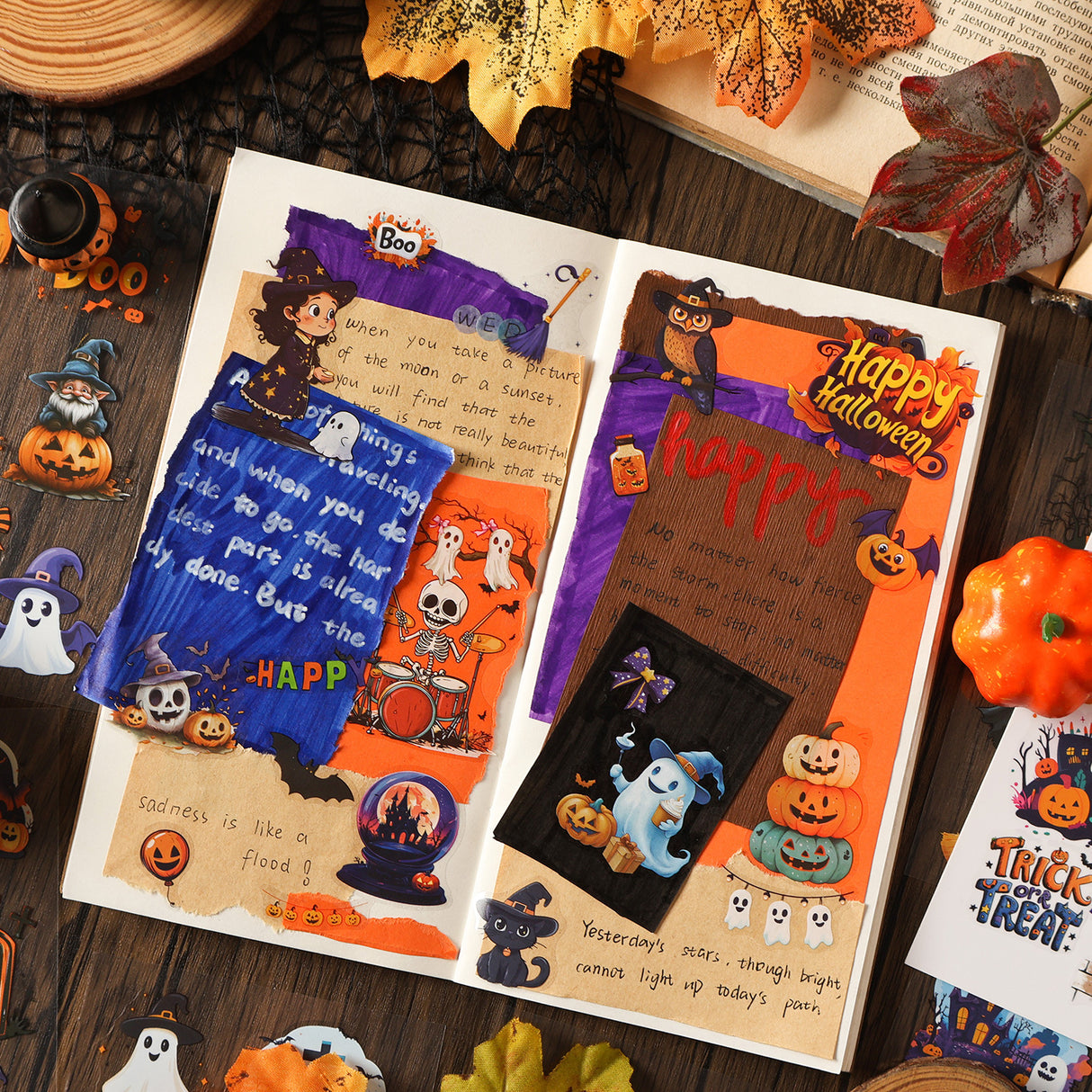 20sheets Halloween PET-sticker book (TZB25081103)