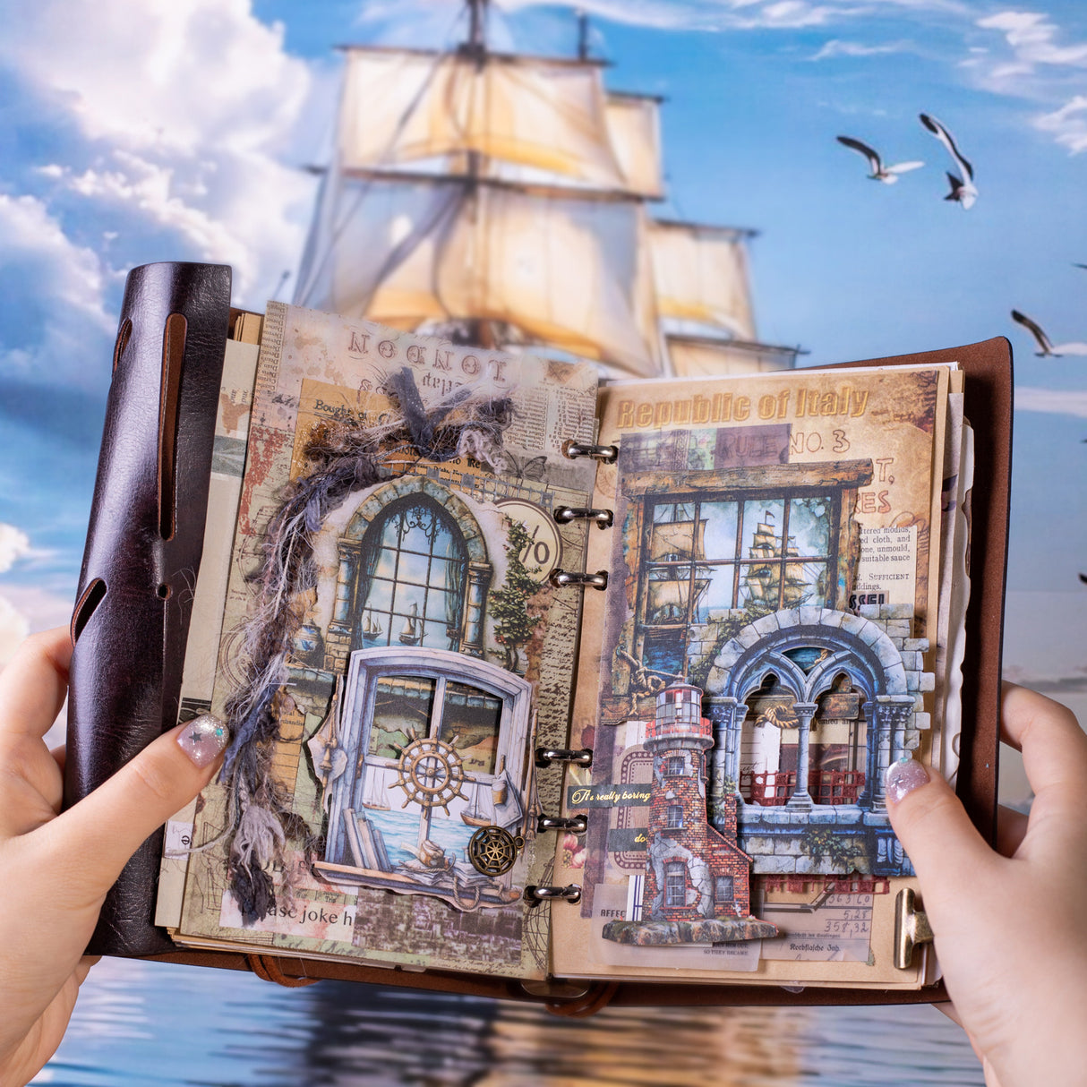 10pcs maritime card-sticker pack (S25070803)