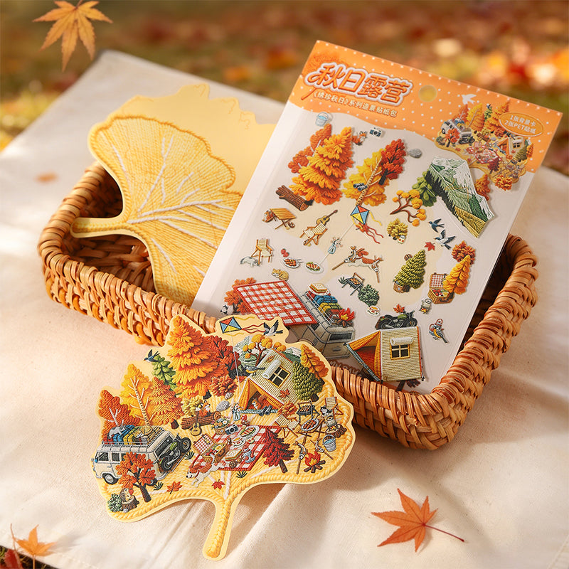 3pcs autumn view papercraft sticker pack(S26071107)