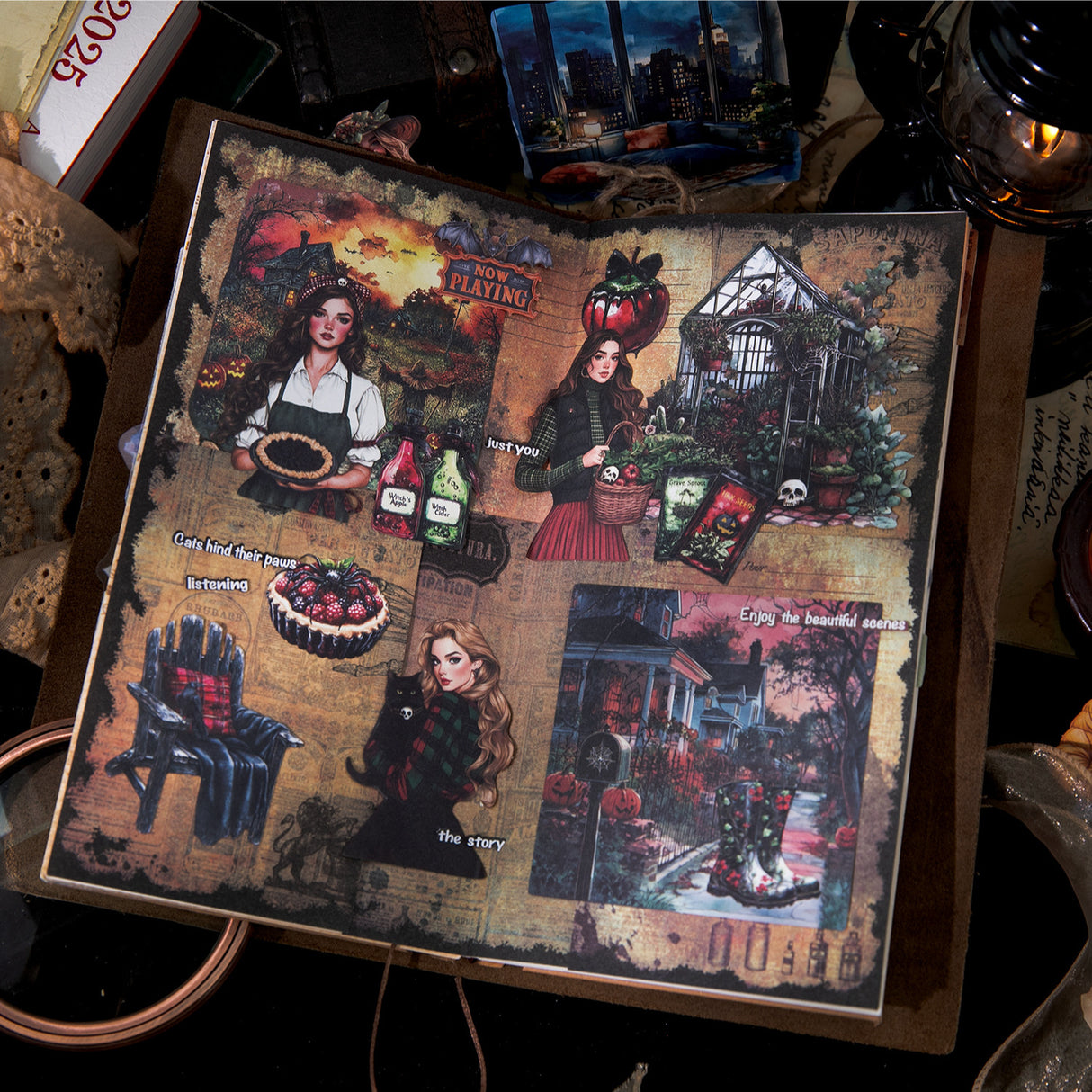 20pcs gothic halloween sticker pack(S26052601)