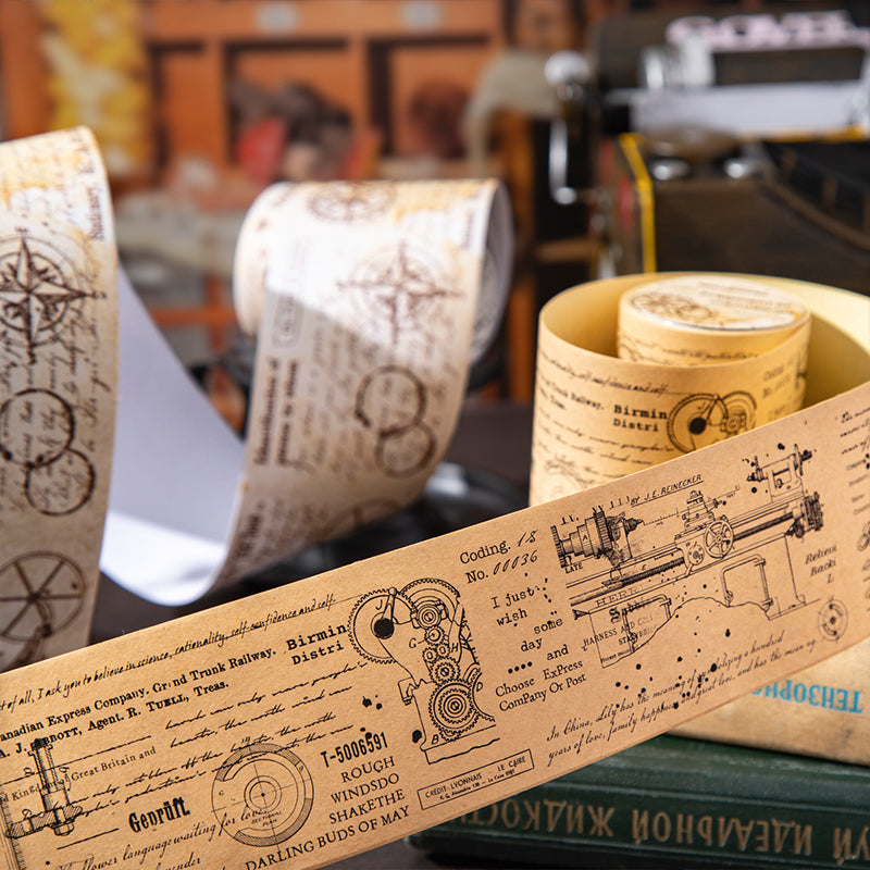 1 roll vintage manuscript washi-tape (T25110603)