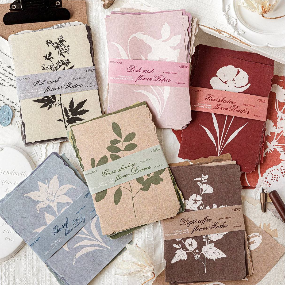 20pcs flower paper pack (P26032603)