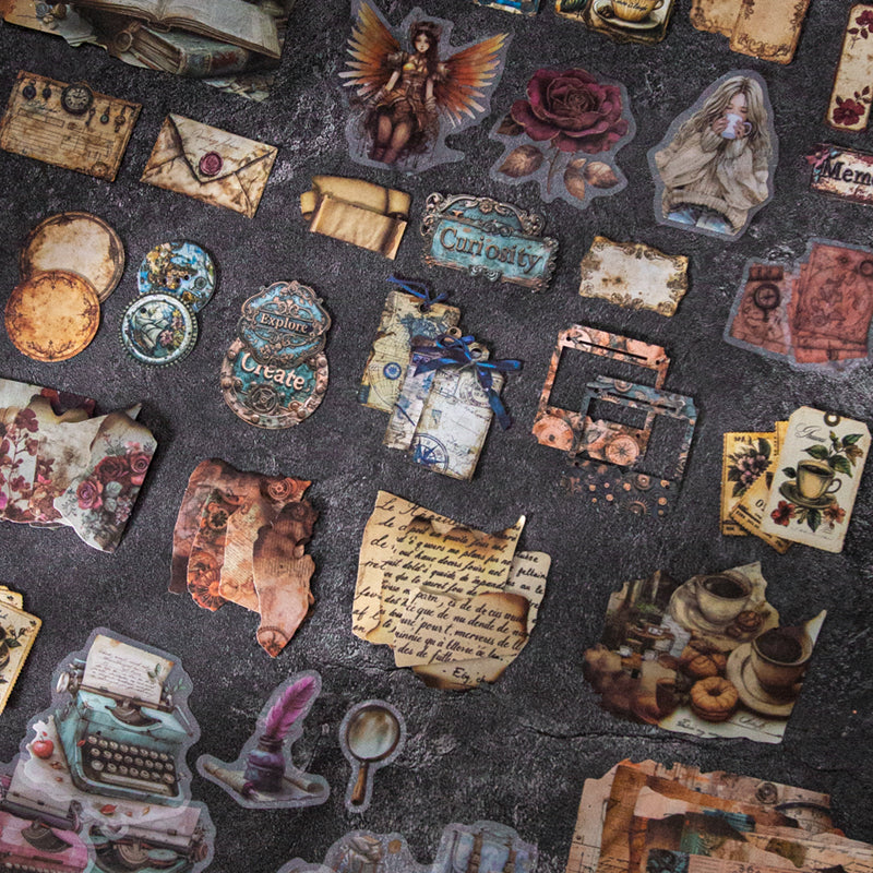 40pcs burned theme sticker+paper pack (P25072904)