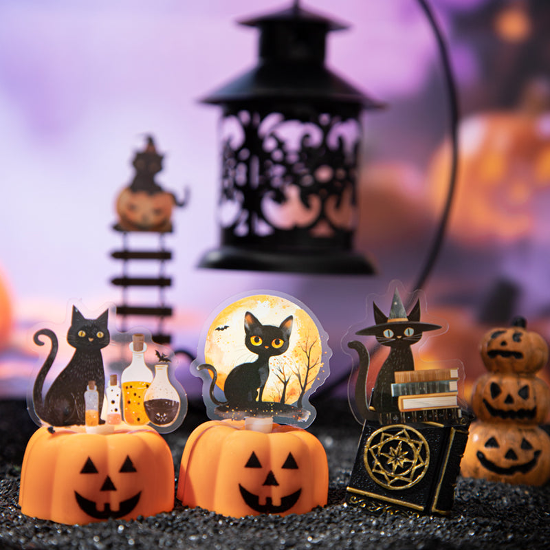 20pcs halloween cat sticker pack (S25080608)