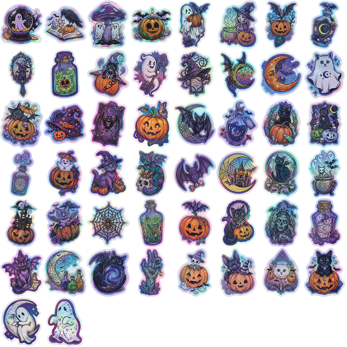 50pcs halloween lazer sticker pack(S26090102)