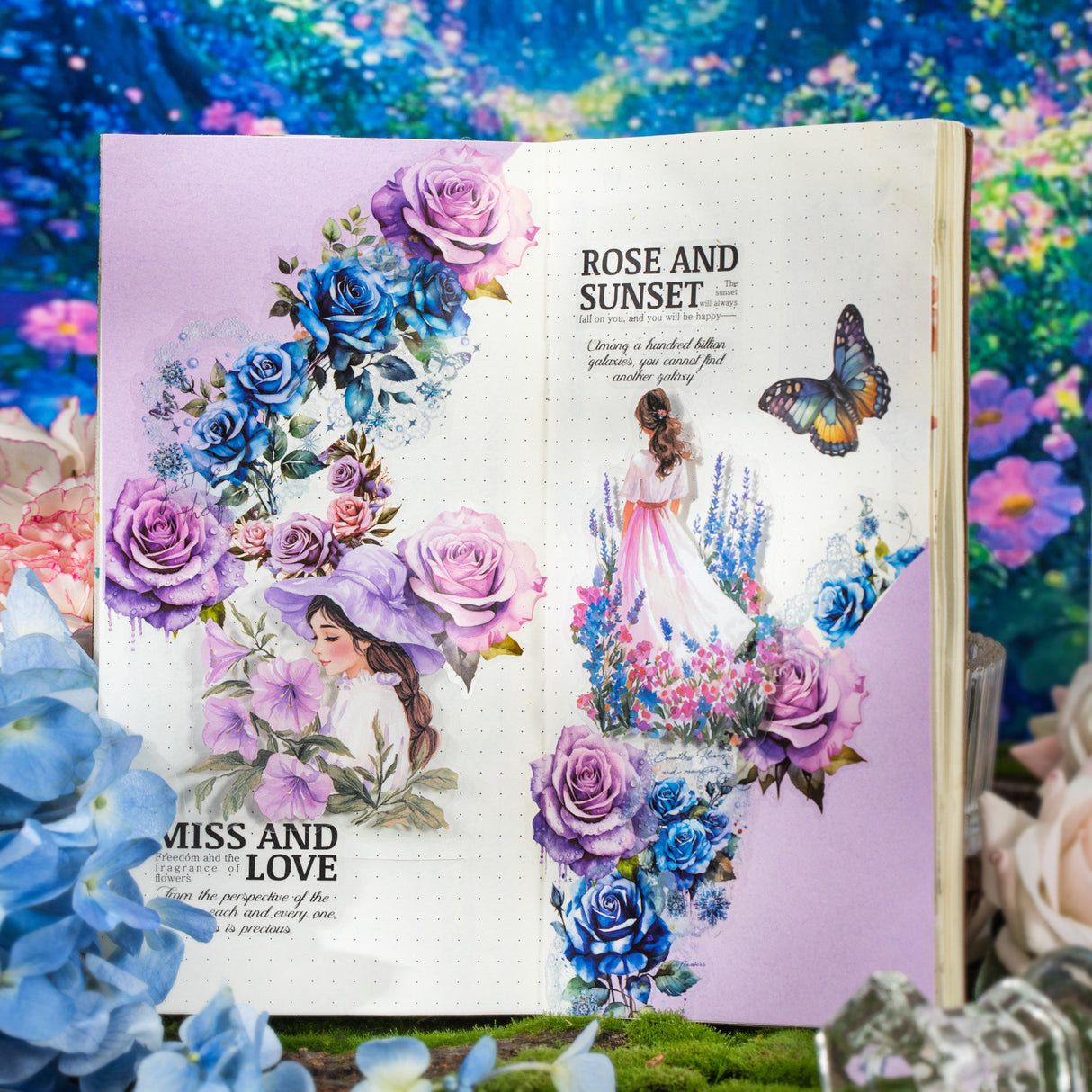 6pcs embrace flowers beauty sticker pack (S25070202)