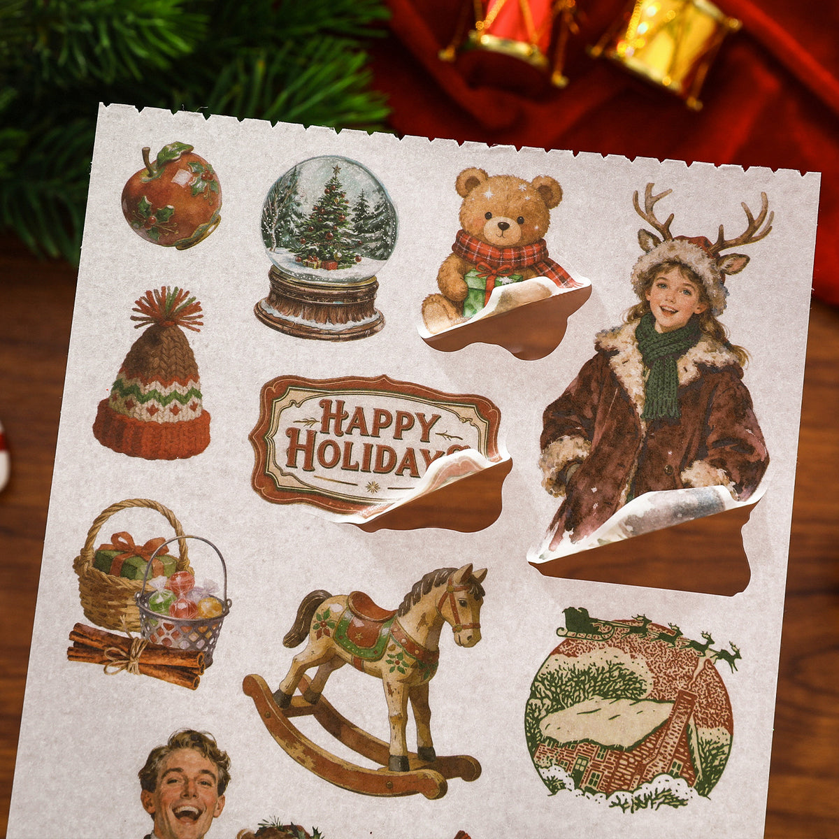 50pcs christmas paper+sticker book(TZB26090306)