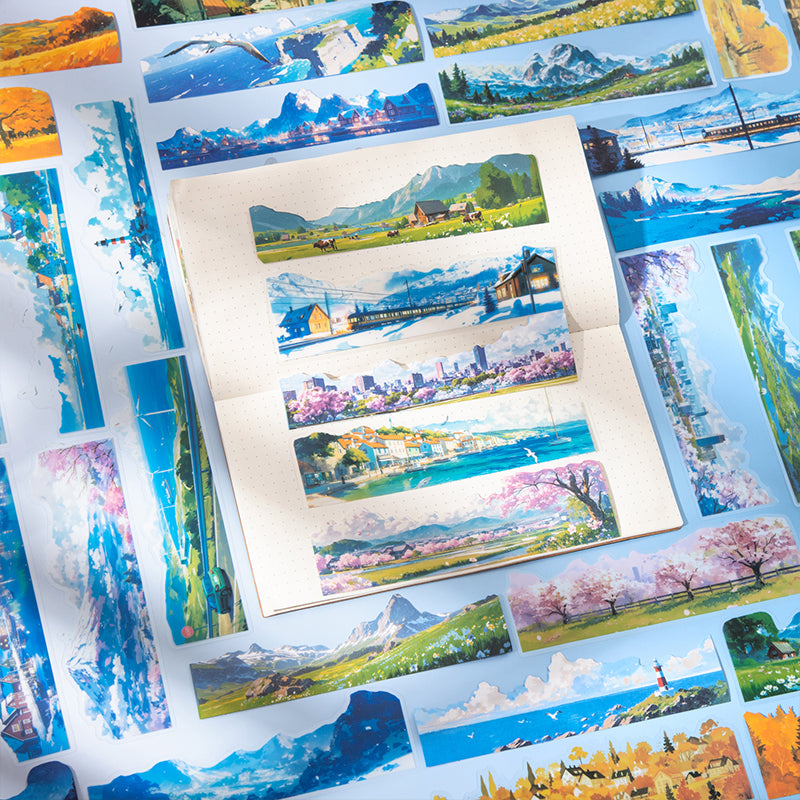 10pcs landscape sticker pack (S25100901)