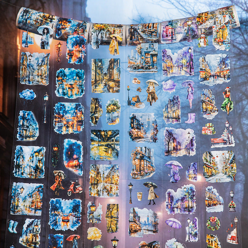 1 roll night scene pre-cut PET-tape (T25070401)