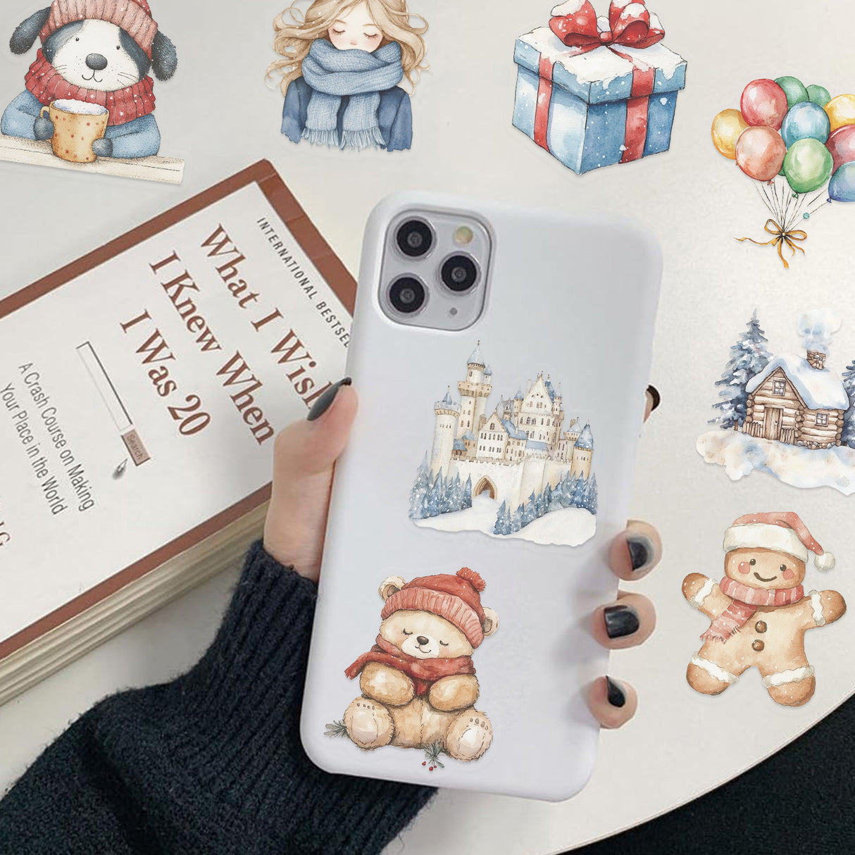 50pcs winter christmas sticker pack(S26061807)