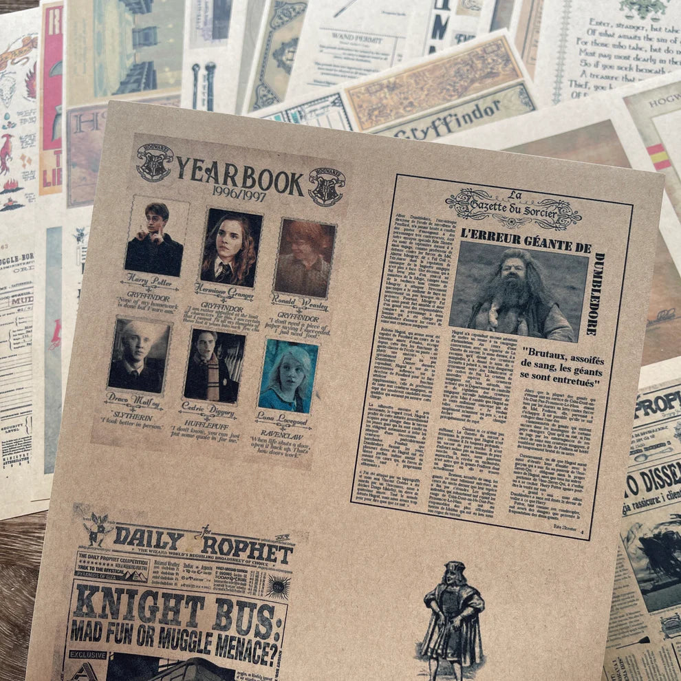 A4 size Gryffindor Style paper & sticker 25 pcs(S26011202)