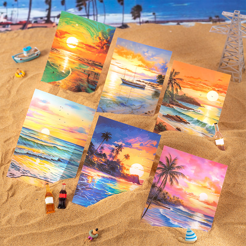 10pcs sunset in california sticker pack (S25071505)