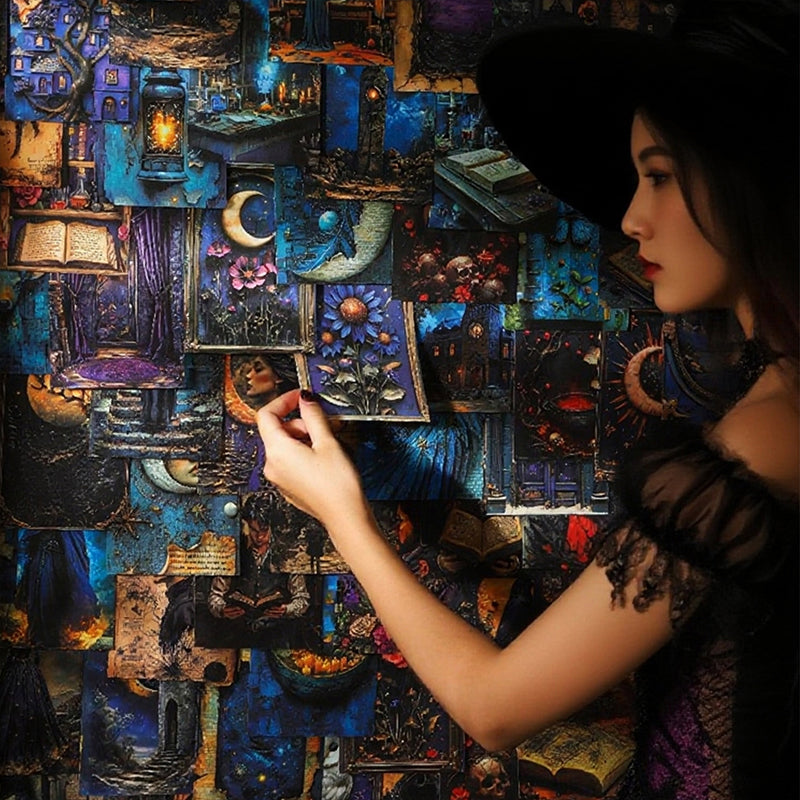 50pcs witch magic book paper pack (P25081901)