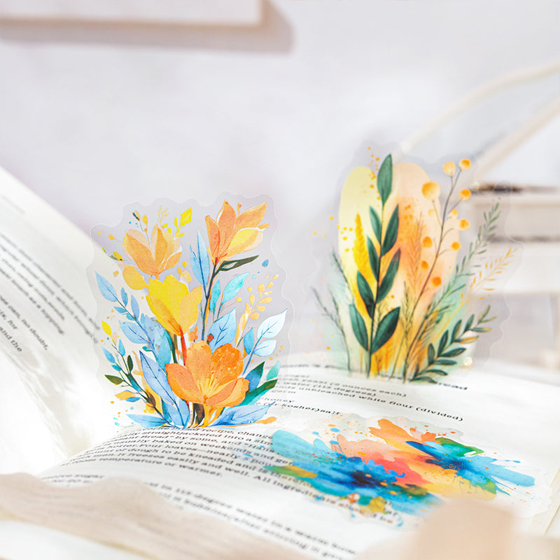 6pcs flower shadow sticker pack (S25072902)