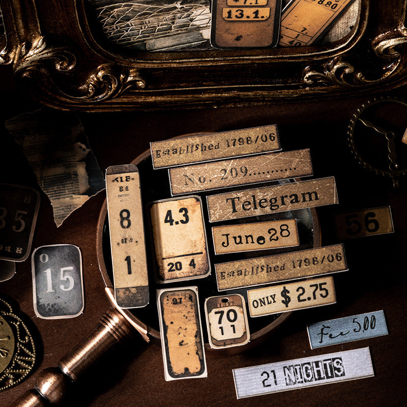 50pcs vintage sticker+ paper pack (P25060403)