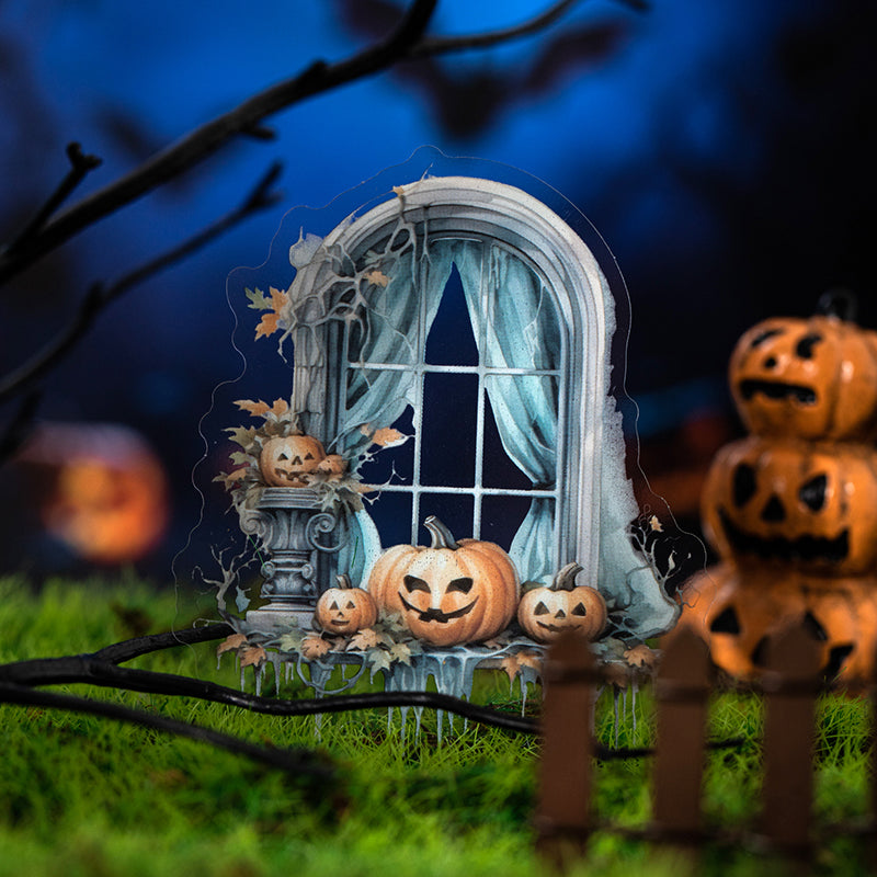 10pcs dark night window PET-sticker pack (S25081905)