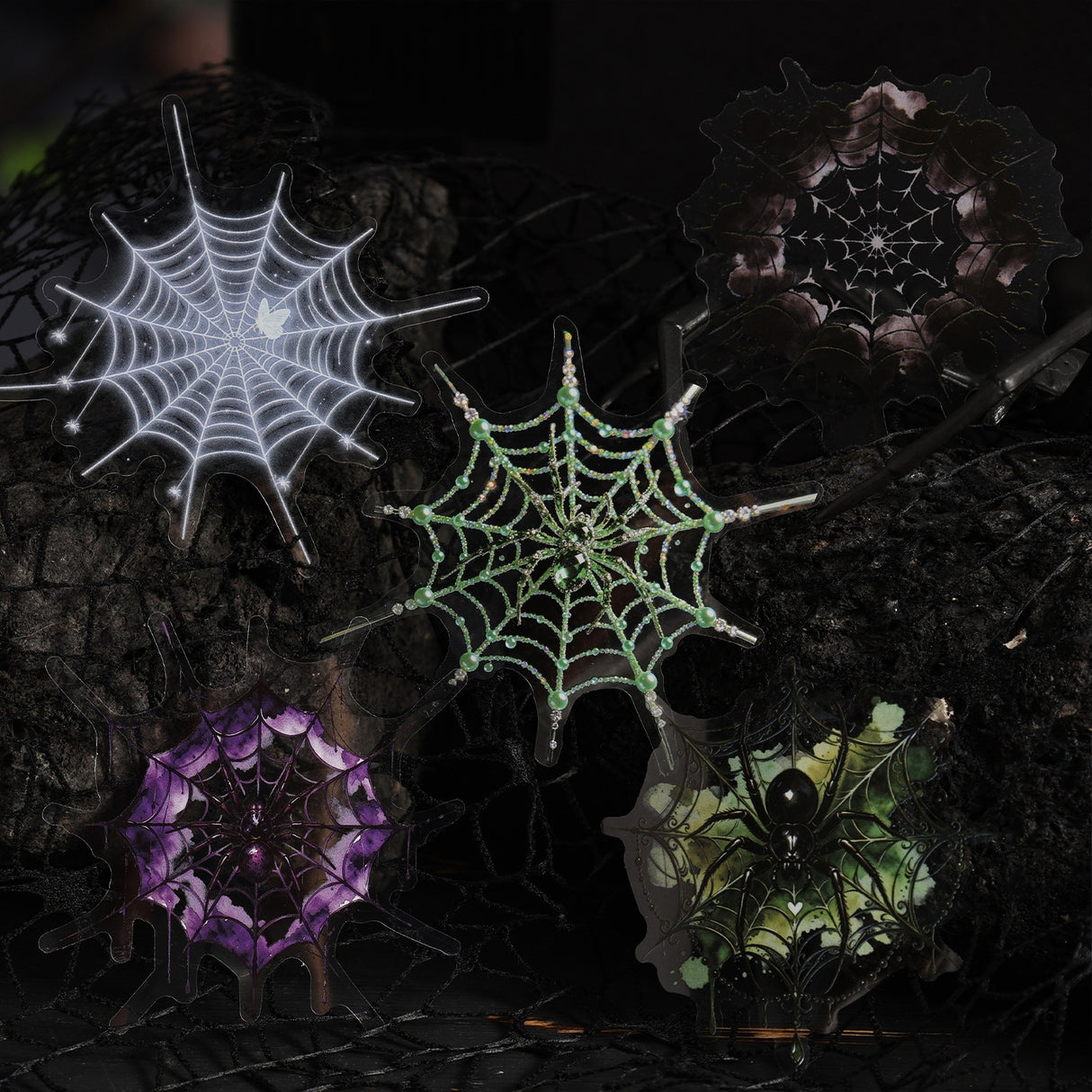 Dark spider web sticker pack 10pcs (S26090901)