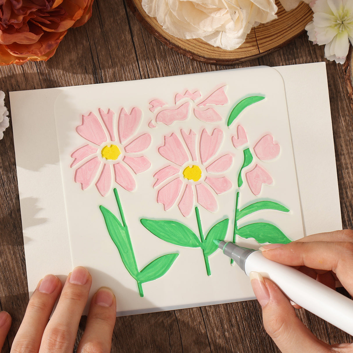 6pcs plants stencil (C25092402)