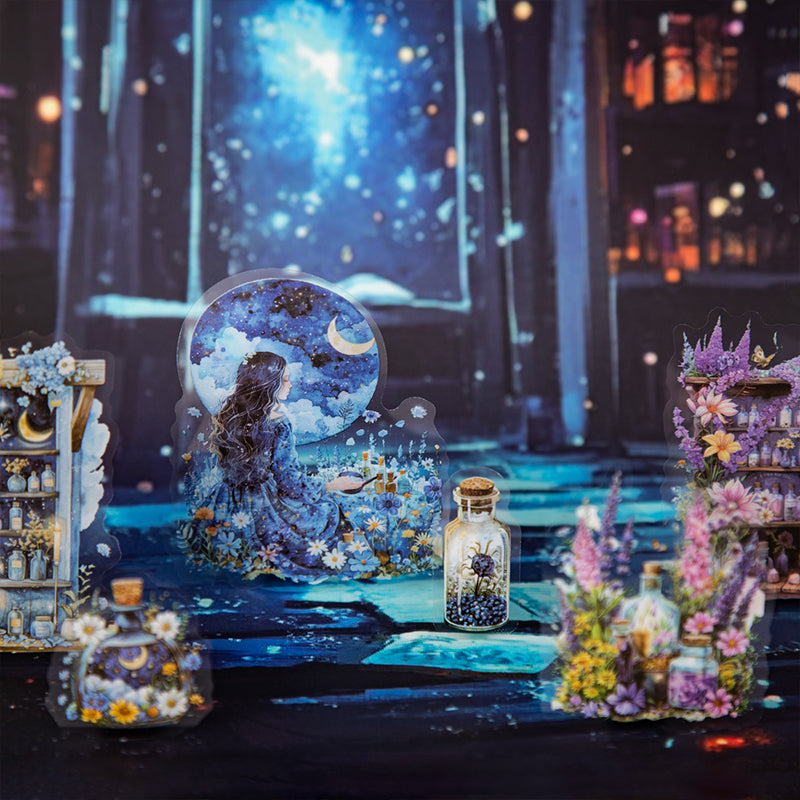 20sheets magic witch PET+washi sticker book (TZB25081208)