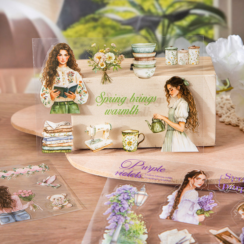 20pcs spring PET-pre cut sticker book(TZB26020307)