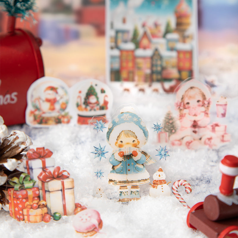20pcs Christmas PET+washi pre-cut sticker book (TZB25081906)